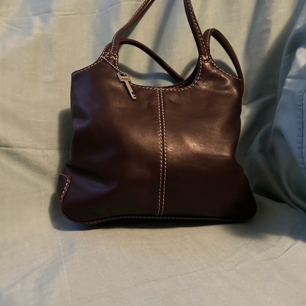 Fossil Elegant Brown Leather Handbag